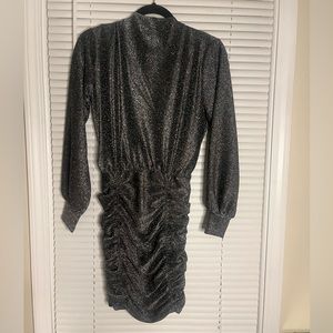 Mini Dress Silver/Gray Glitter Dress
